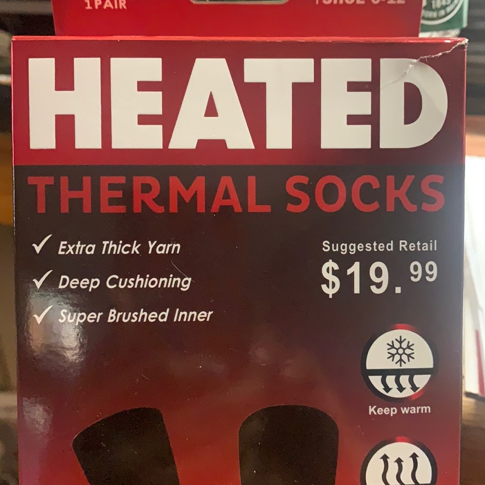Heated thermal socks